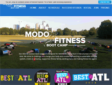 Tablet Screenshot of modofitness.com